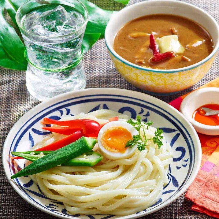 バターチキンカレーのつけうどん